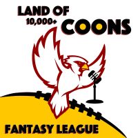 Land of 10,000+ Coons Fantasy League cover