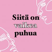 Siitä on vaikea puhua cover