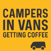 Campers In Vans Getting Coffee cover