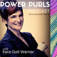 Power Purls Podcast - conversations with savvy knitwear designers and everyday knitters with compelling back stories cover