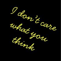 I DONT CARE WHAT YOU THINK cover