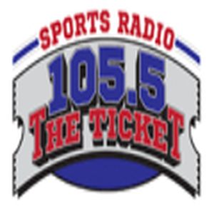 105.5 The Ticket logo