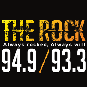 The Rock at 94.9 & 93.3 logo