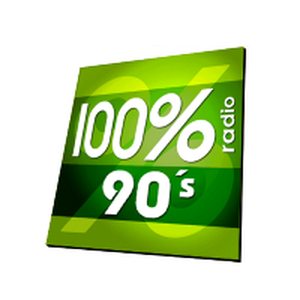 100pct Radio - 90 s logo