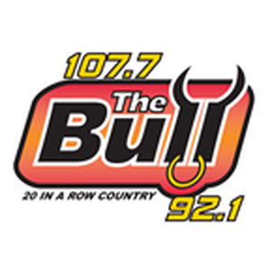 107.7 and 92.1 The Bull logo