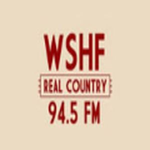 WSHF Real Country 94.5 FM logo